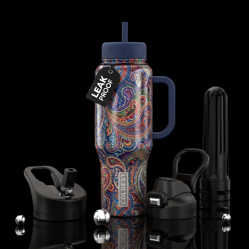 Paisley water bottle design