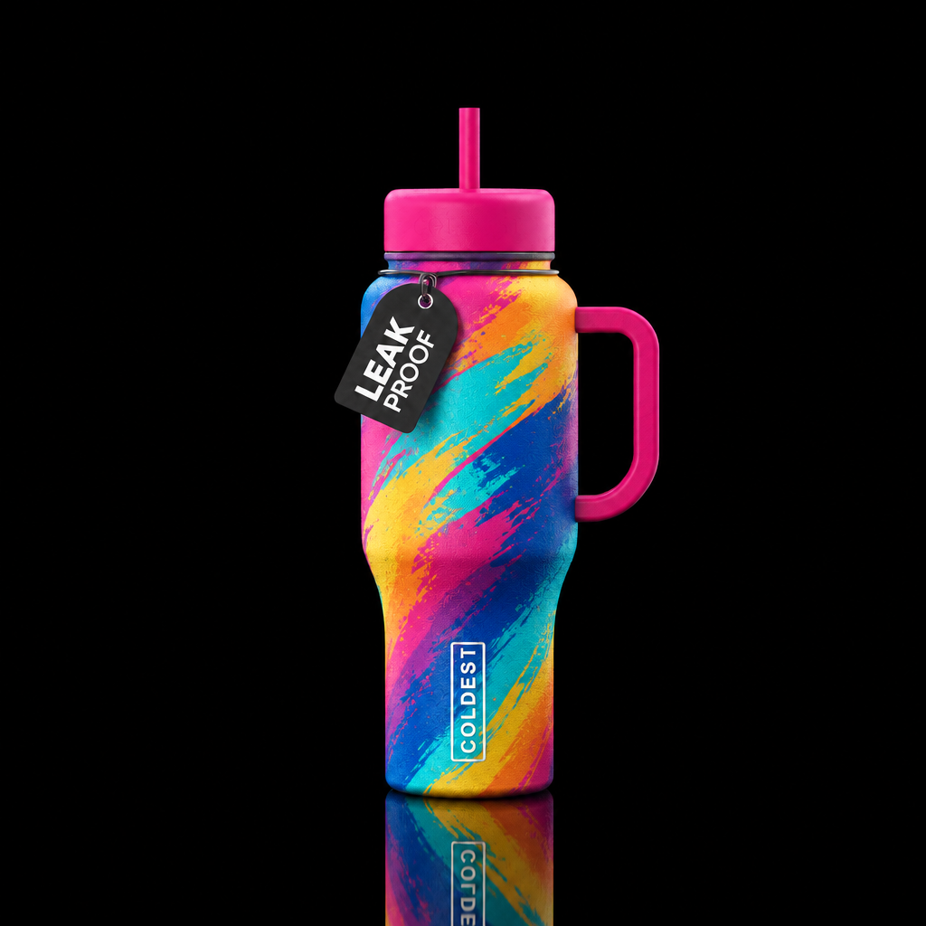 Abstract Aura water bottle design