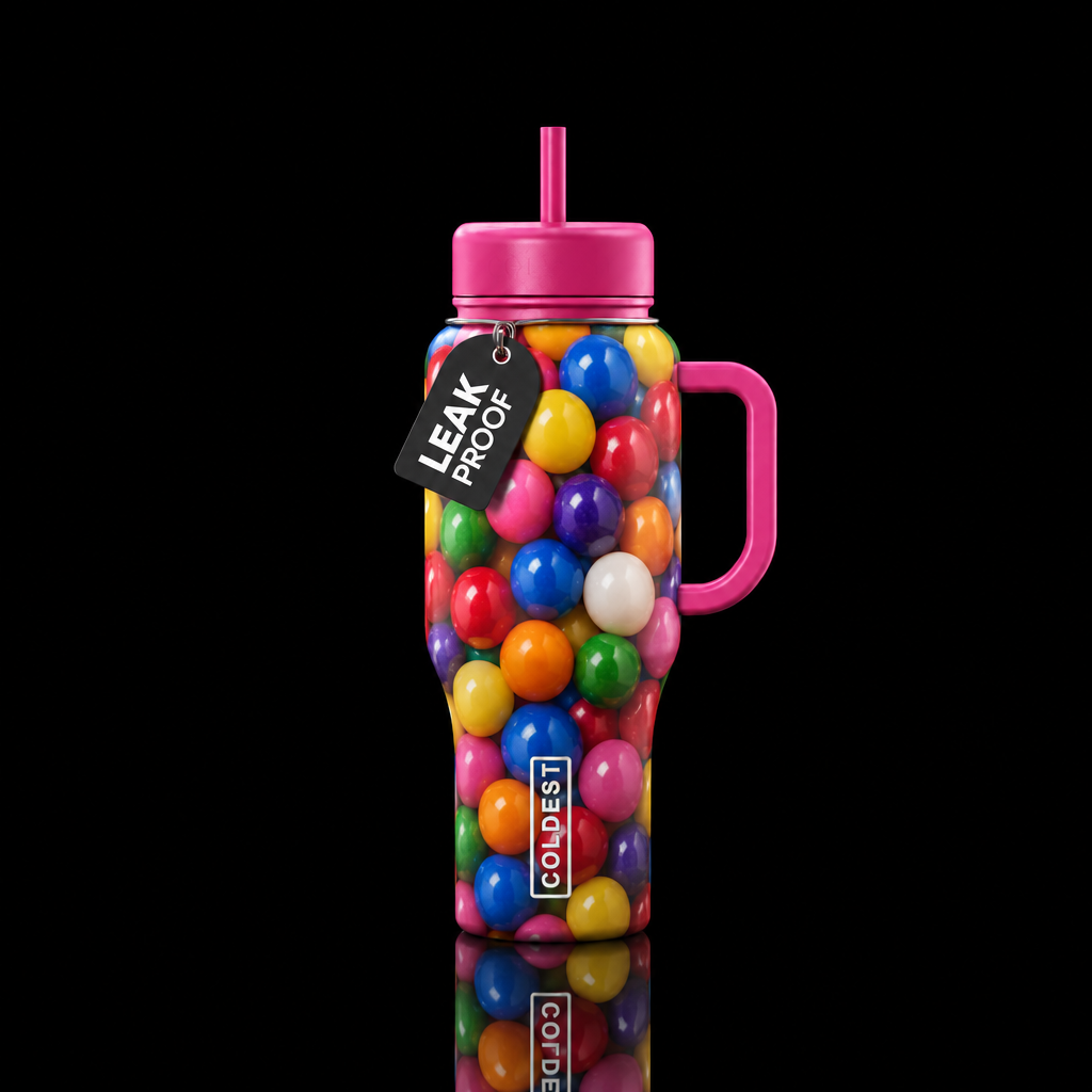 Gumballs water bottle design