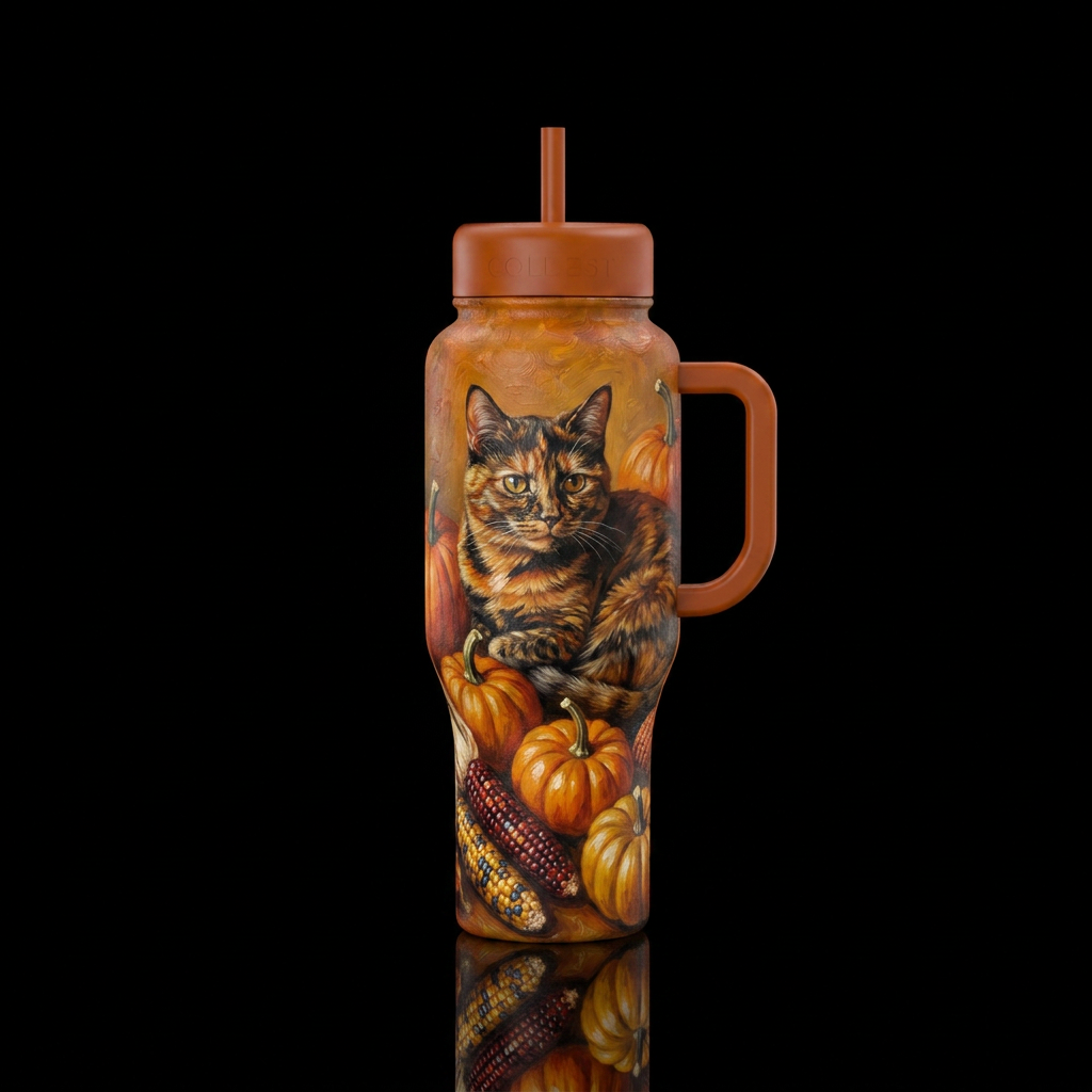 Autumn water bottle design