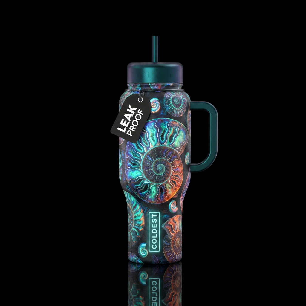 Ammonite water bottle design