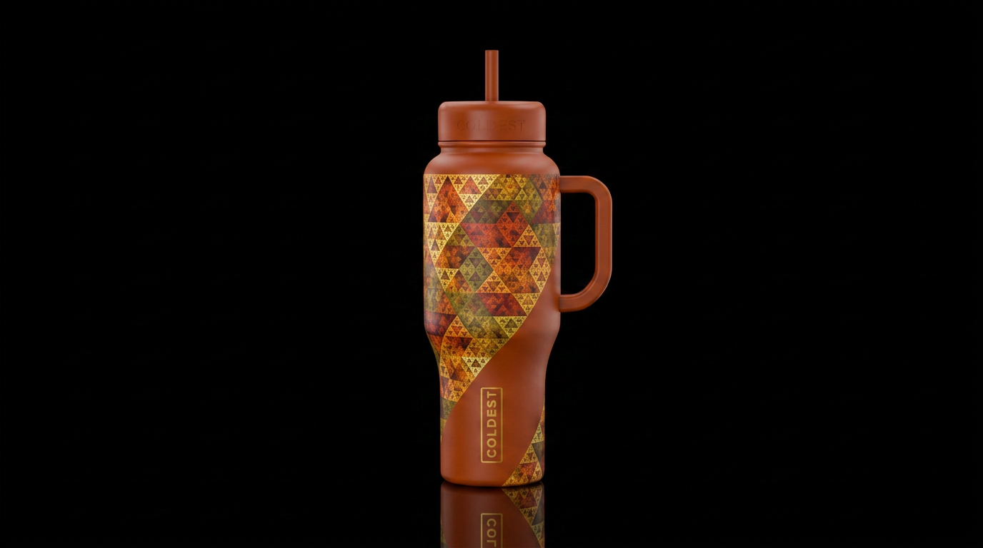 Sterpinski Fractal water bottle design