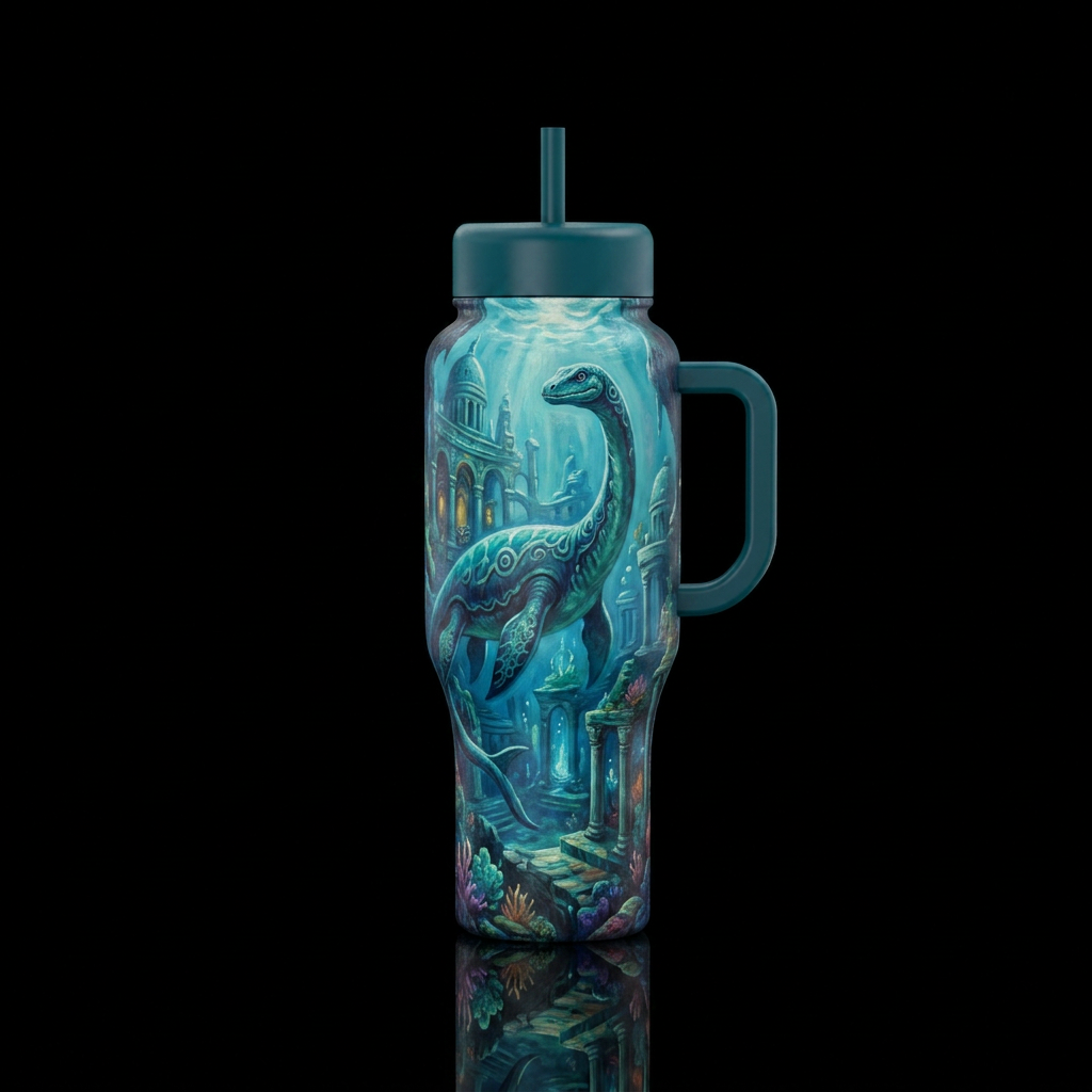 Under the Loch water bottle design