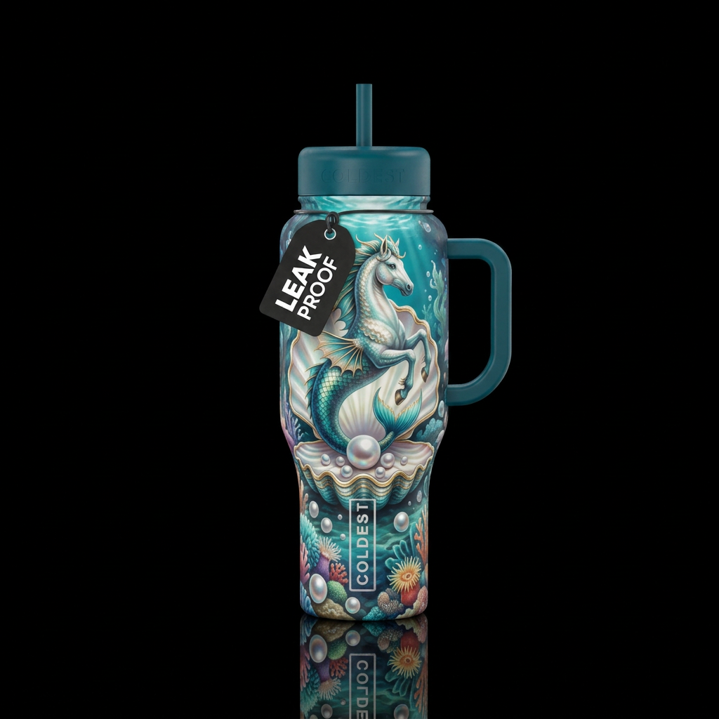 Hippocampus water bottle design