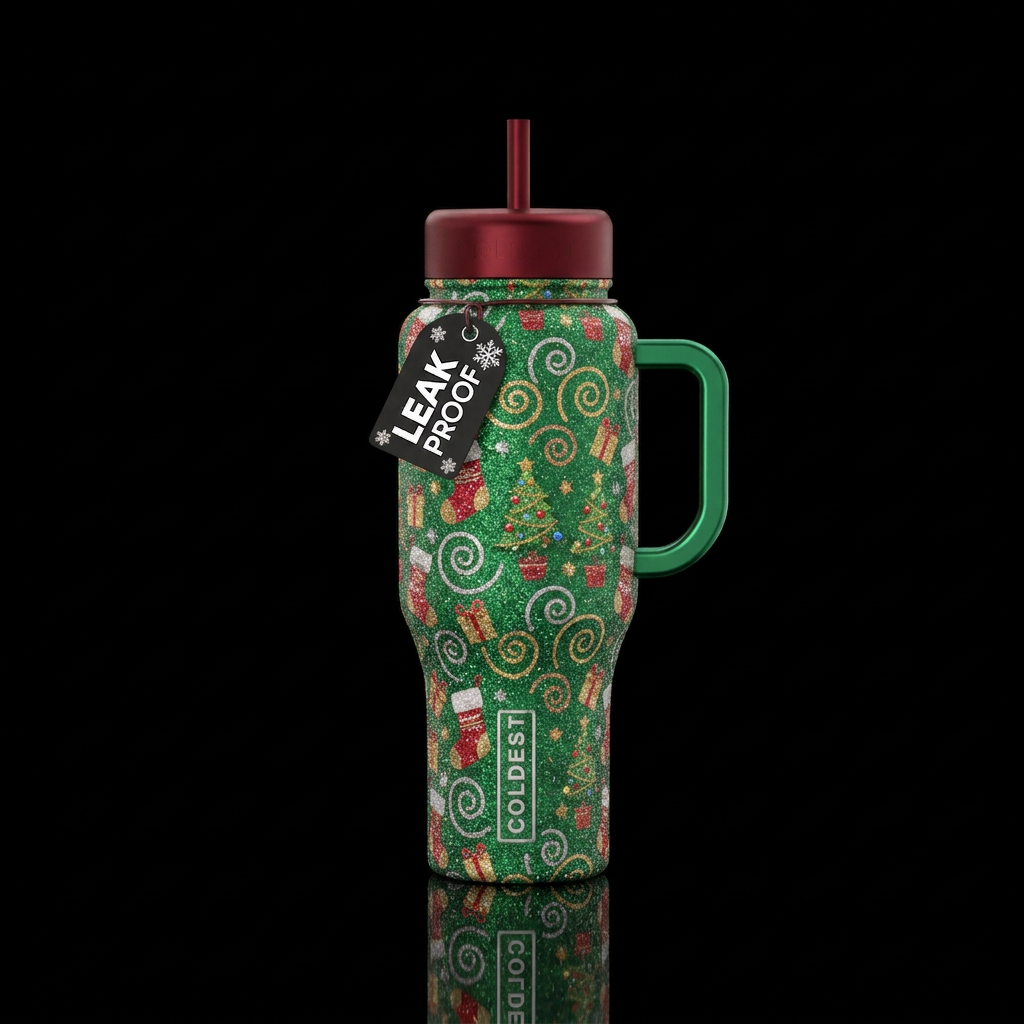 Christmas, mini Christmas stockings, mini Christma... water bottle design