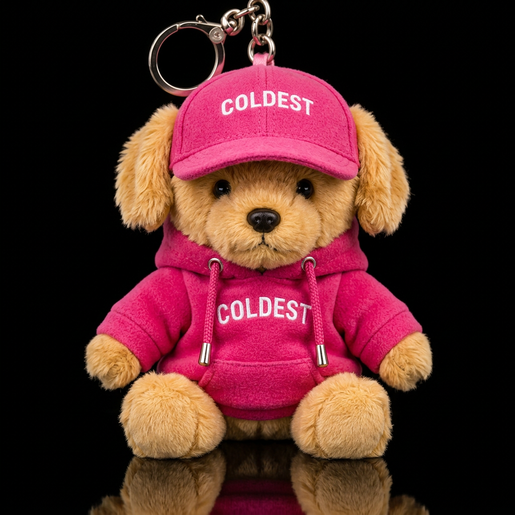 Golden retrieve, hot pink hoodie water bottle design