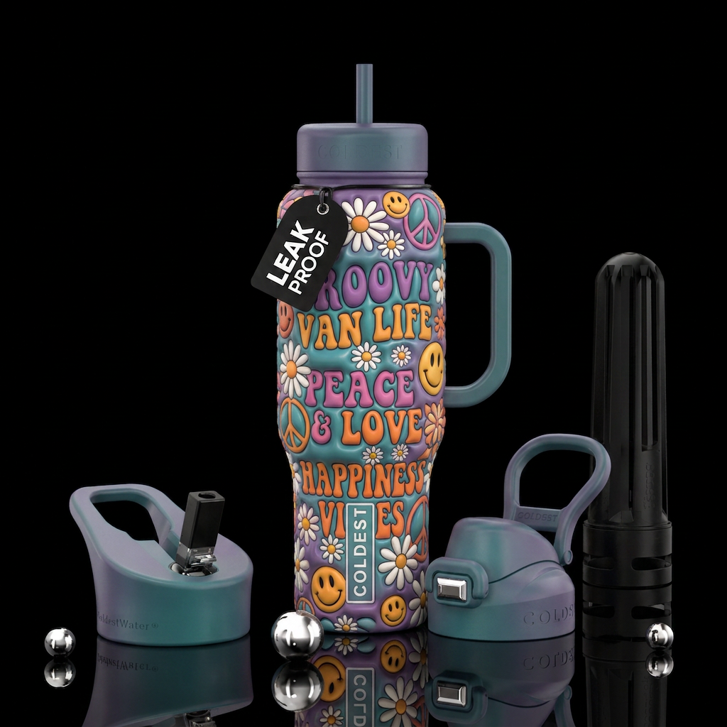 Groovy Life water bottle design