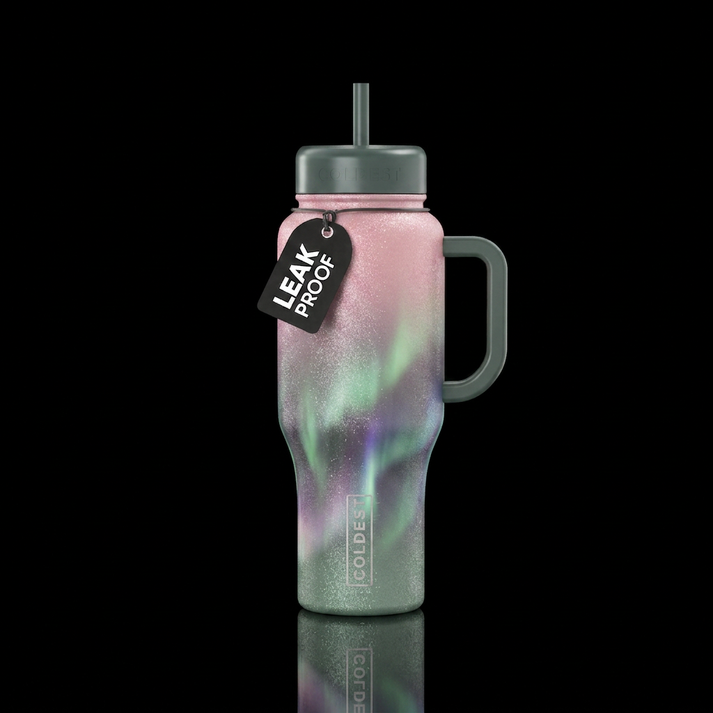Northern Daylights water bottle design