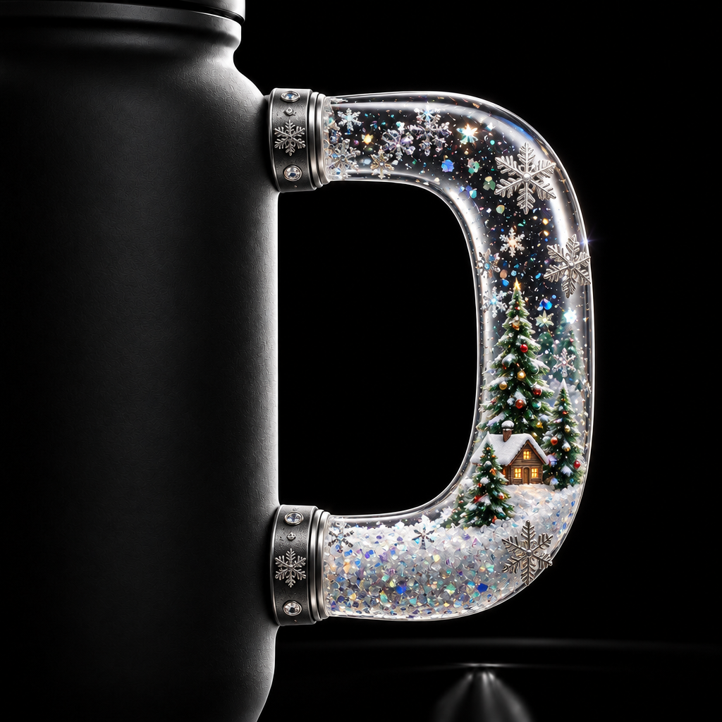 Snow Globe Dreams water bottle design