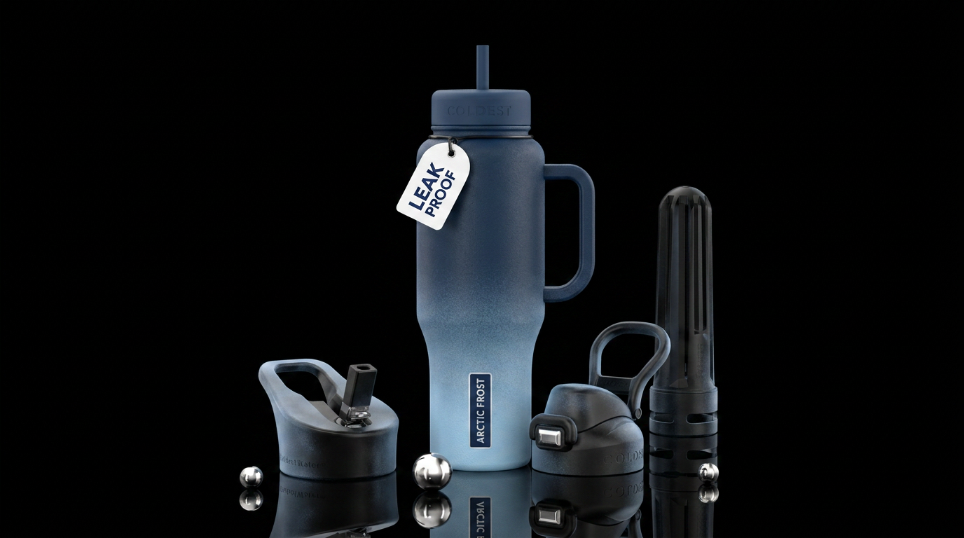 Dark artic blue matted, ombre water bottle design