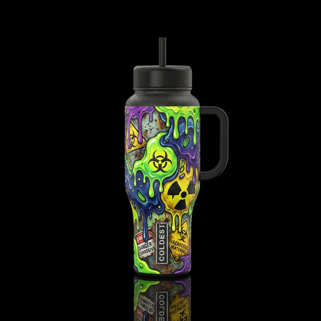 toxic waste , water bottle design