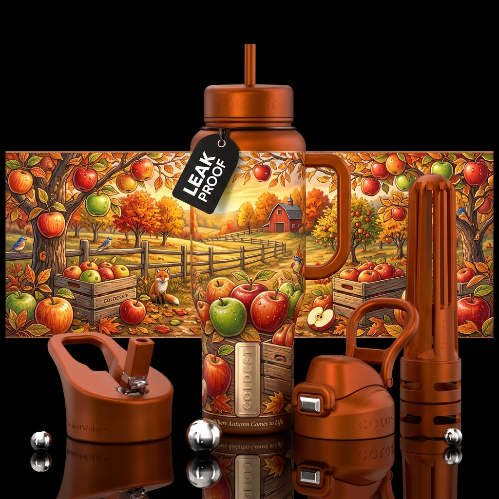 🍎🍂🌳 Design Name Autumn Orchard Other premium na... water bottle design