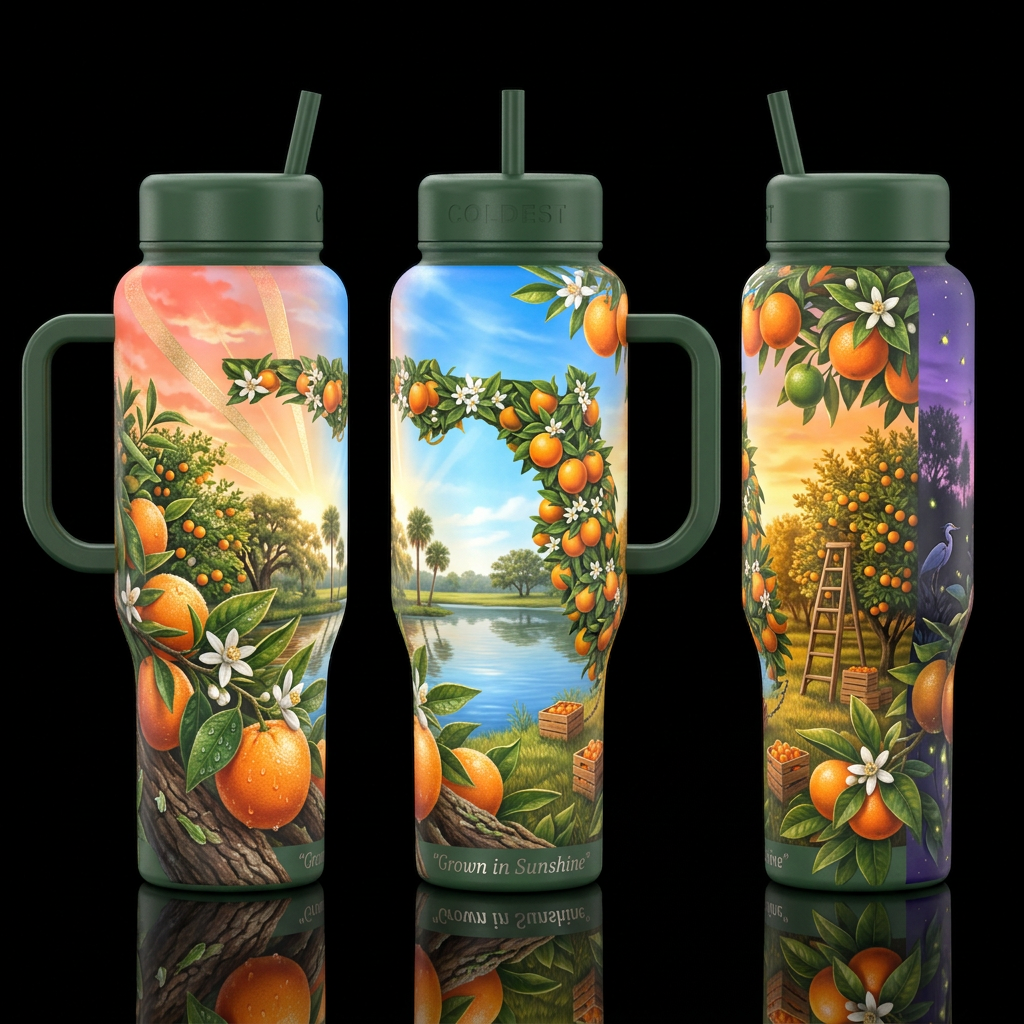 🍊 Design Name Florida Sunshine Grove Other strong... water bottle design