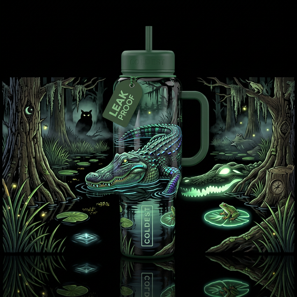 Glowie Gator Other possible names: Midnight Gator ... water bottle design