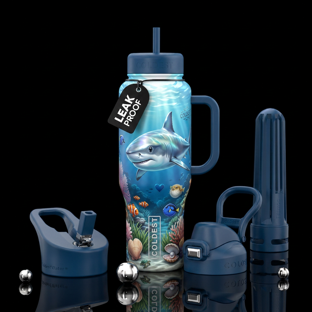 Baby Shark is a recognizable name, but because it'... water bottle design