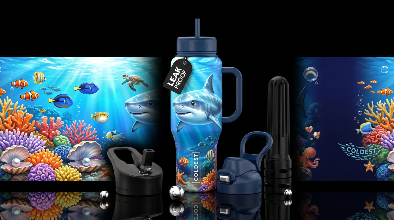 Baby Shark is a recognizable name, but because it'... water bottle design