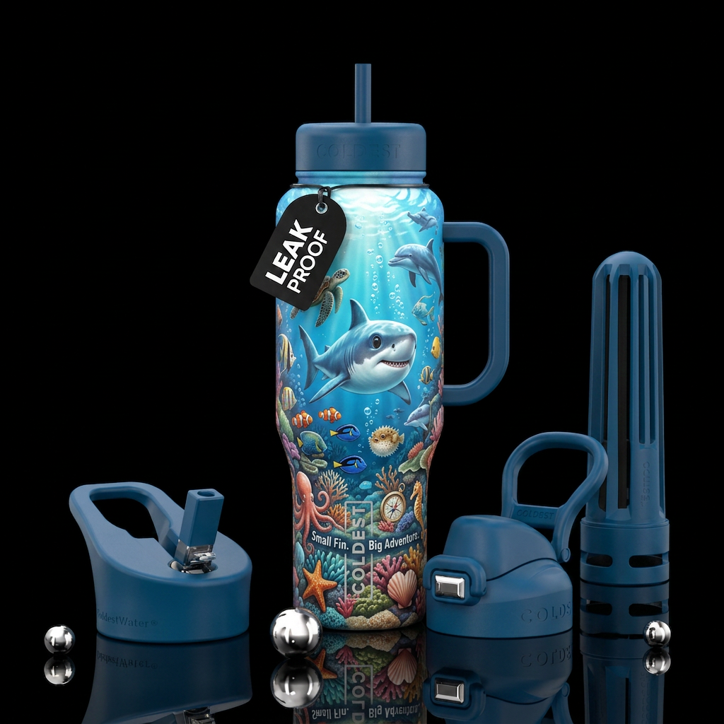 🦈🌊 Design Name Baby Shark Other premium alternat... water bottle design