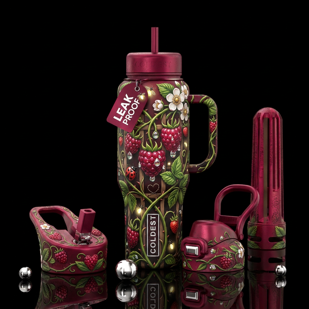 ❤️🍇✨ Design Name Ruby Raspberry Other premium nam... water bottle design