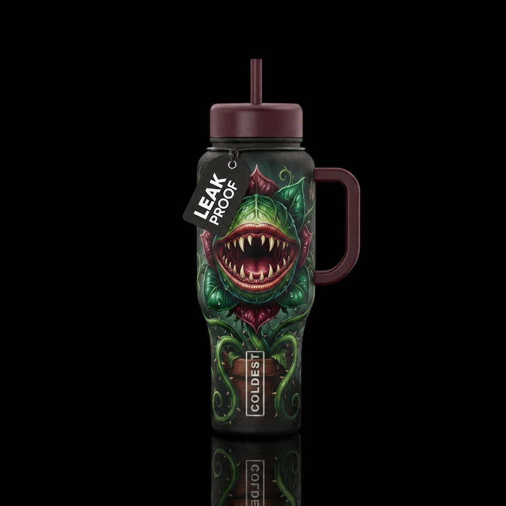 Feed Me Other possibilities: Botanical Nightmare T... water bottle design