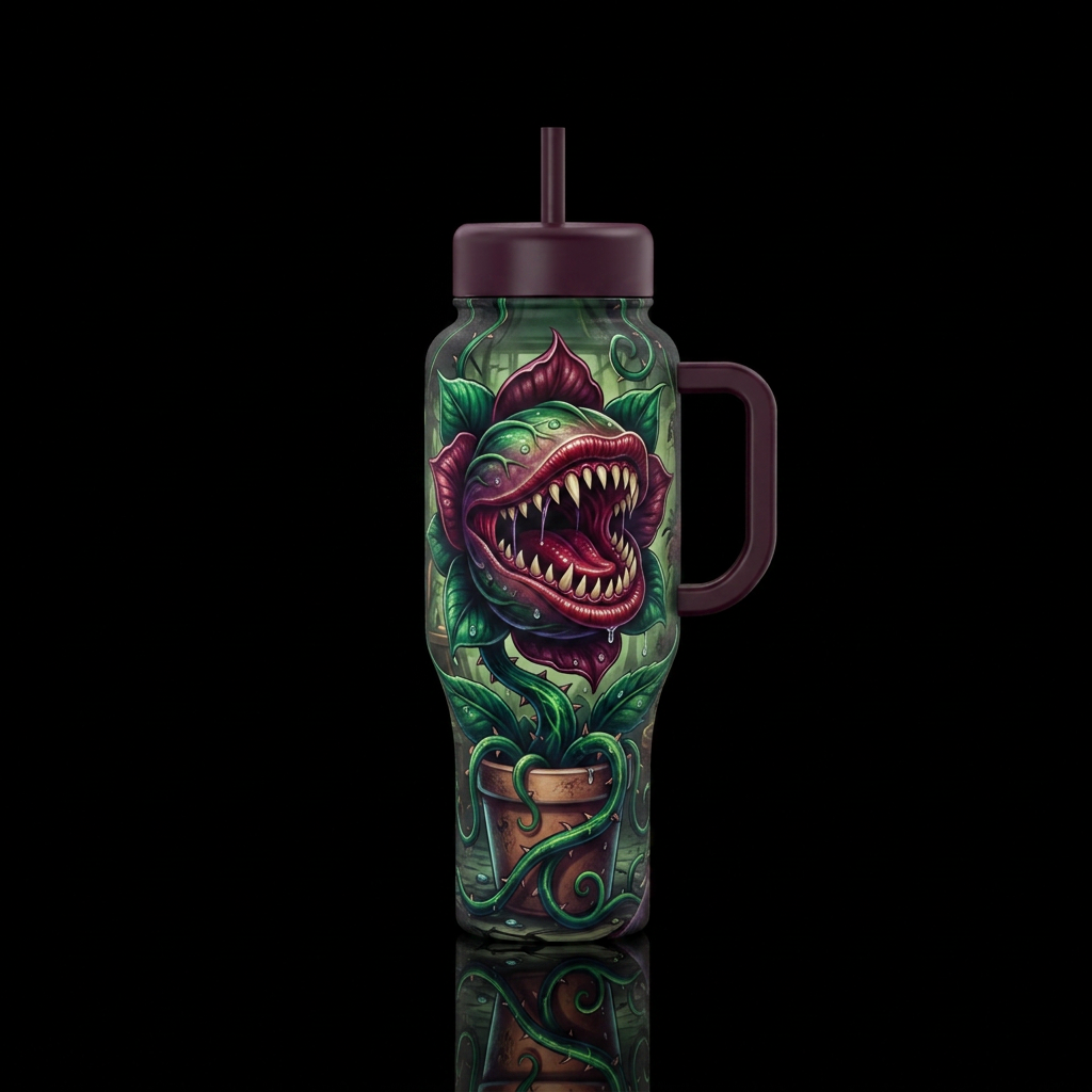 Feed Me Other possibilities: Botanical Nightmare T... water bottle design