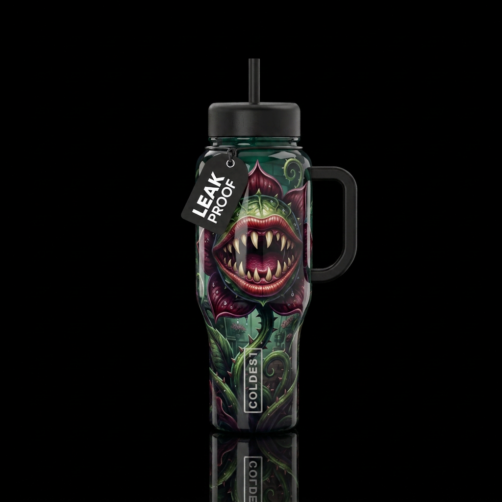 Feed Me Other possibilities: Botanical Nightmare T... water bottle design