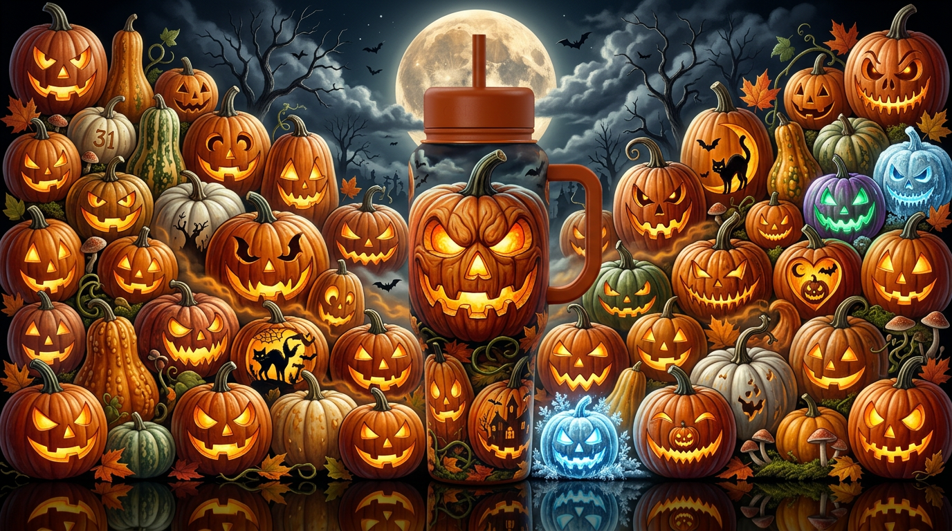 JACK-O’-LANTERN SPECTACULAR  Create a premium Cold... water bottle design