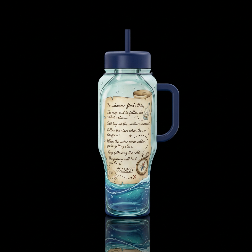 MESSAGE IN A BOTTLE — Coldest Limitless Collector'... water bottle design