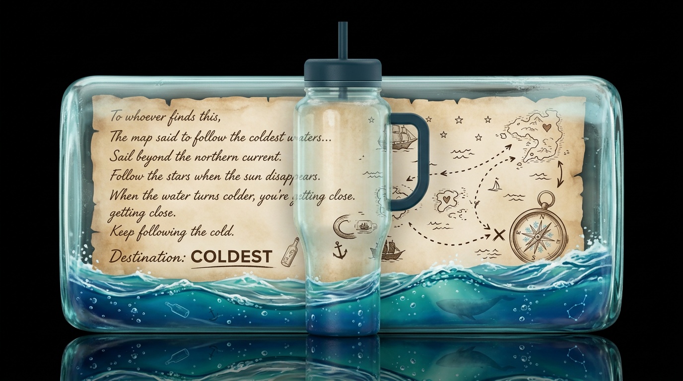 MESSAGE IN A BOTTLE — Coldest Limitless Collector'... water bottle design
