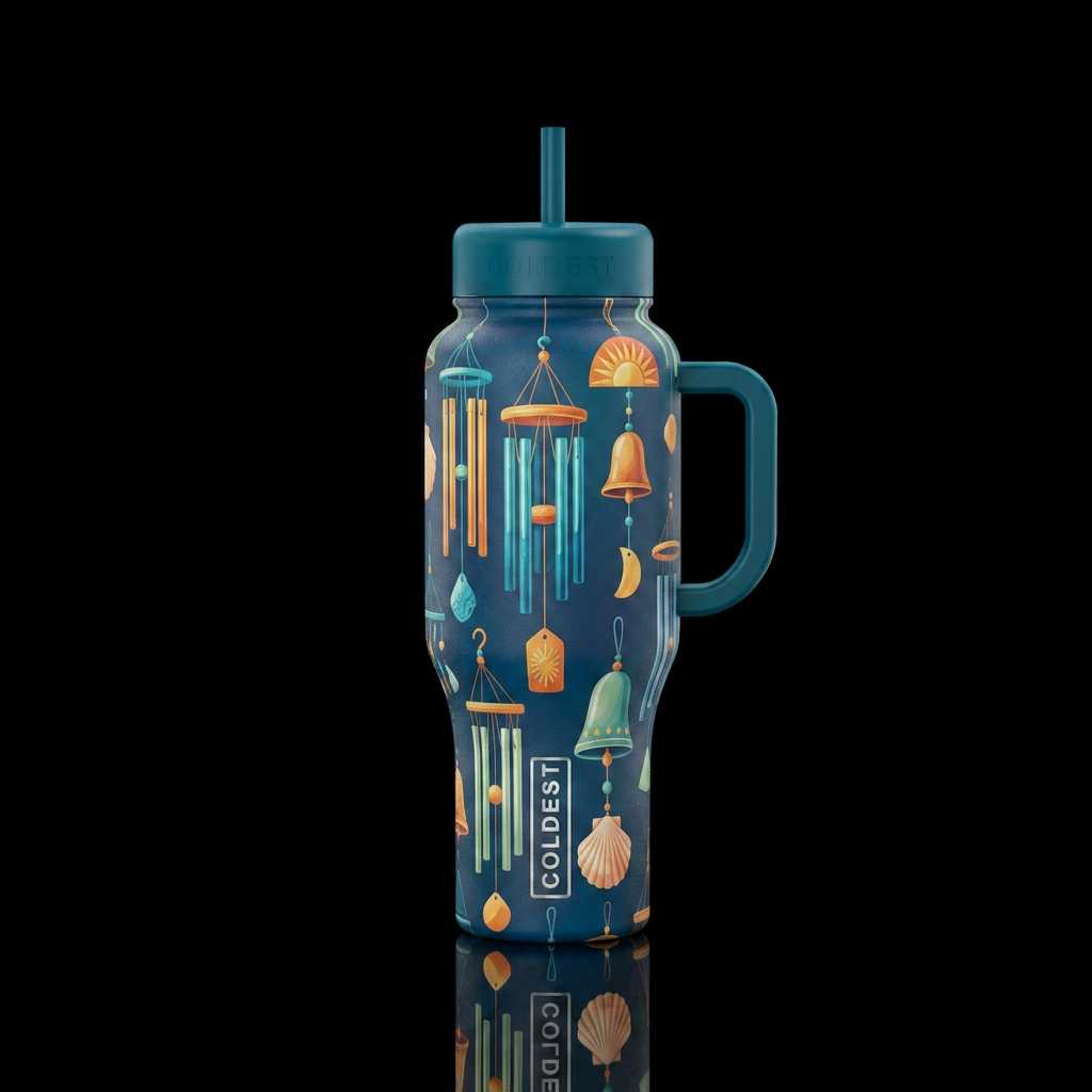 windchimes water bottle design