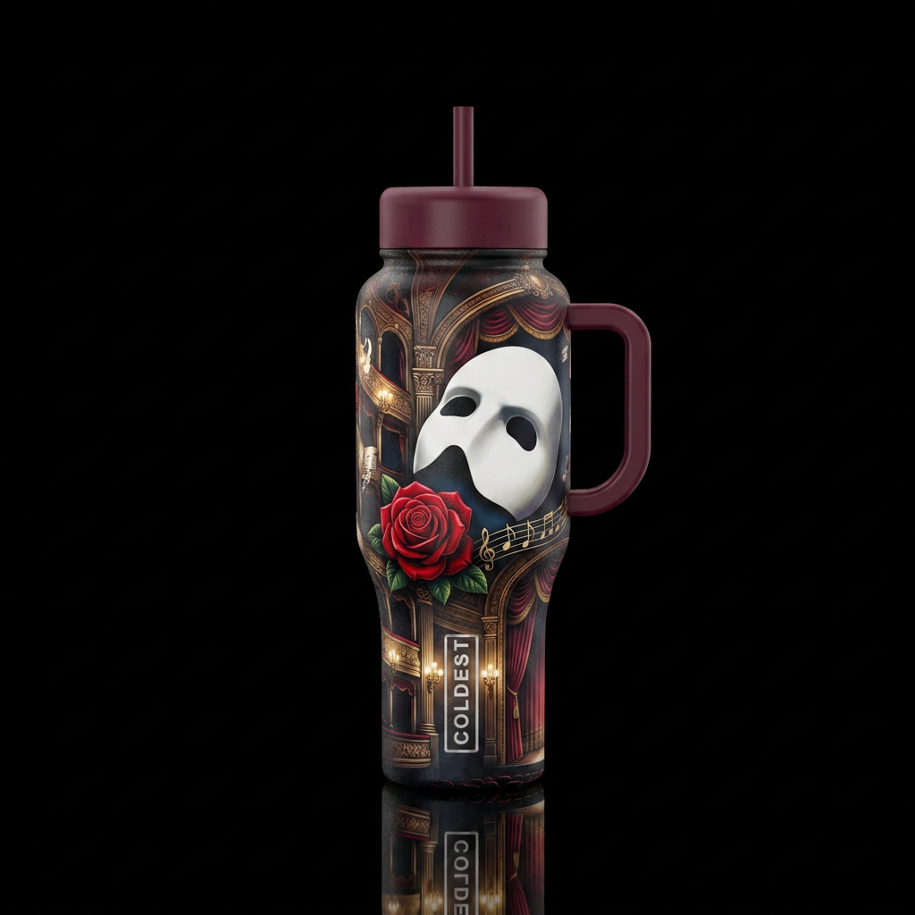 phantom of the opera water bottle design