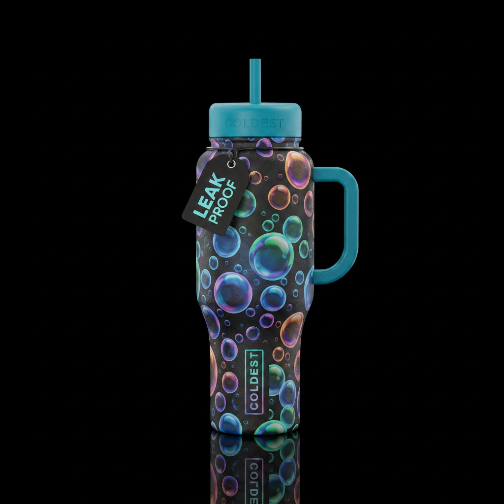 bubbles water bottle design