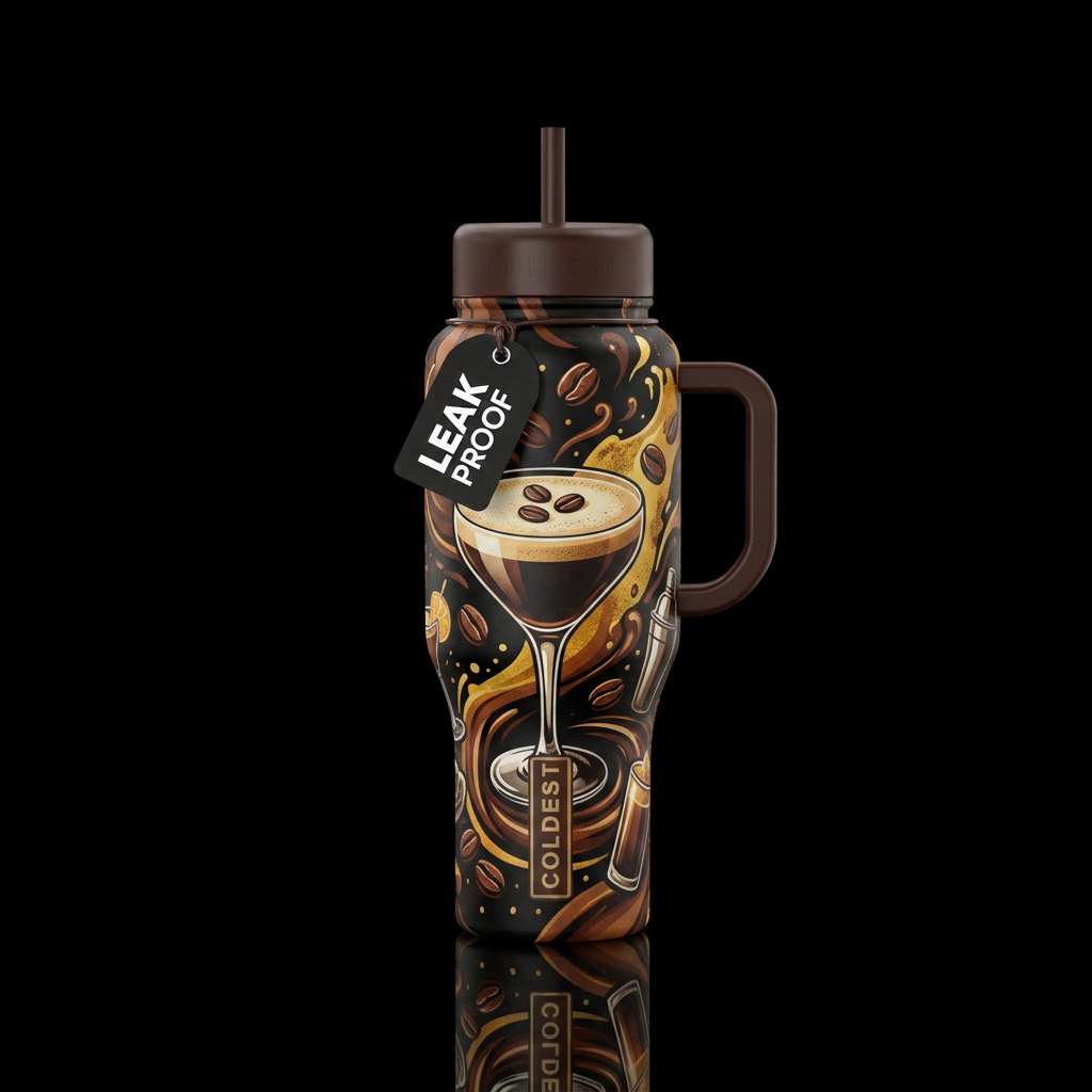 Espresso martini water bottle design