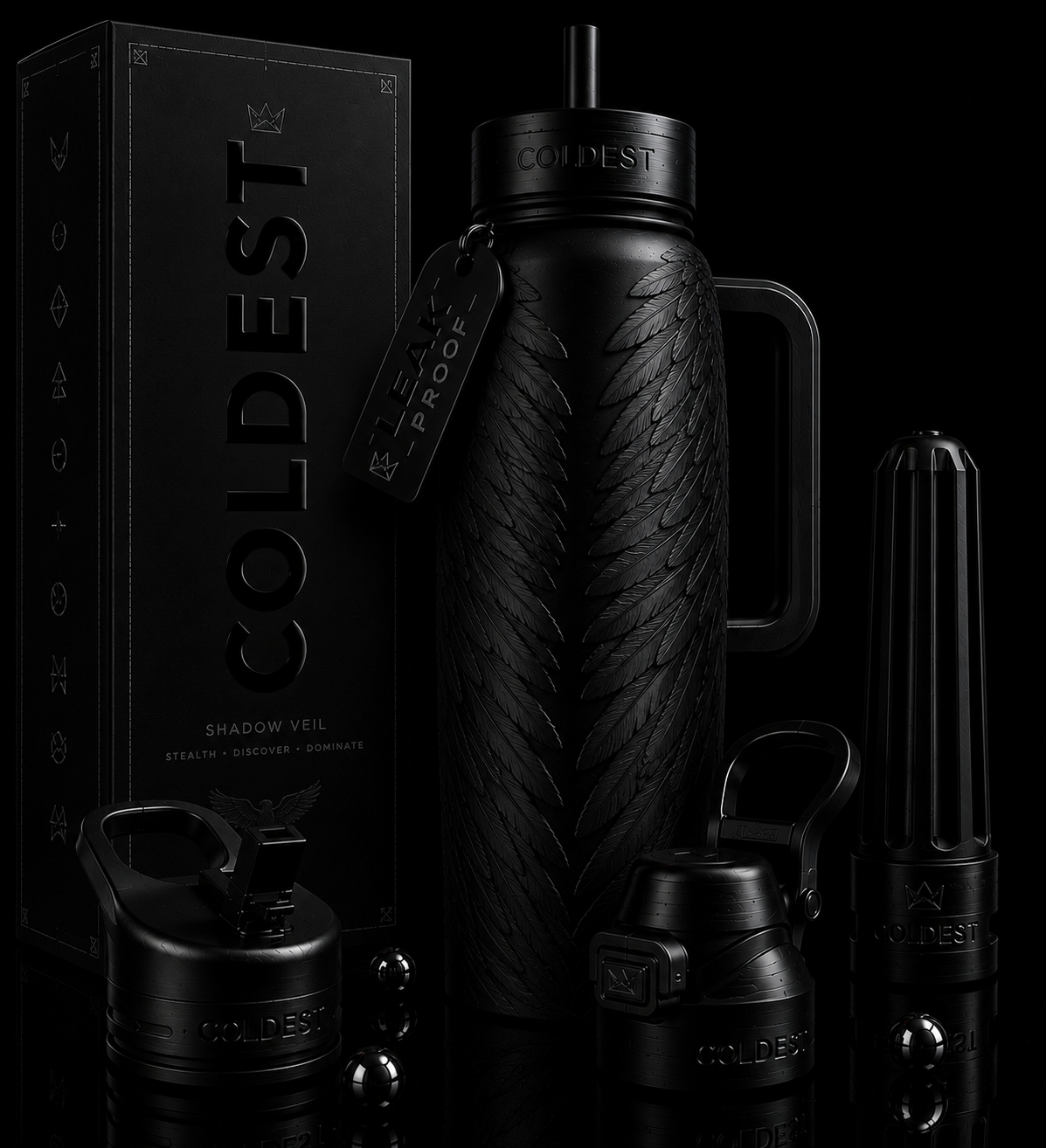 The Raven water bottle design