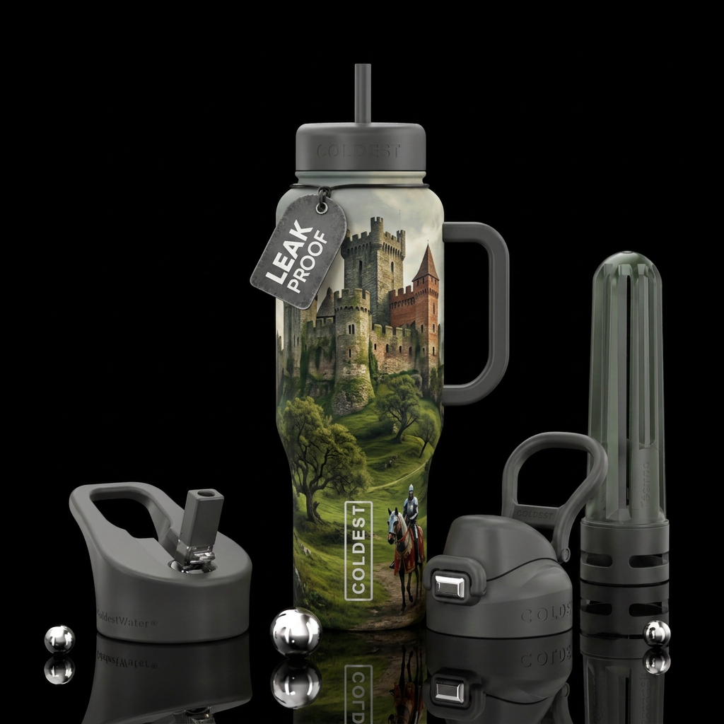 Knights castle water bottle design