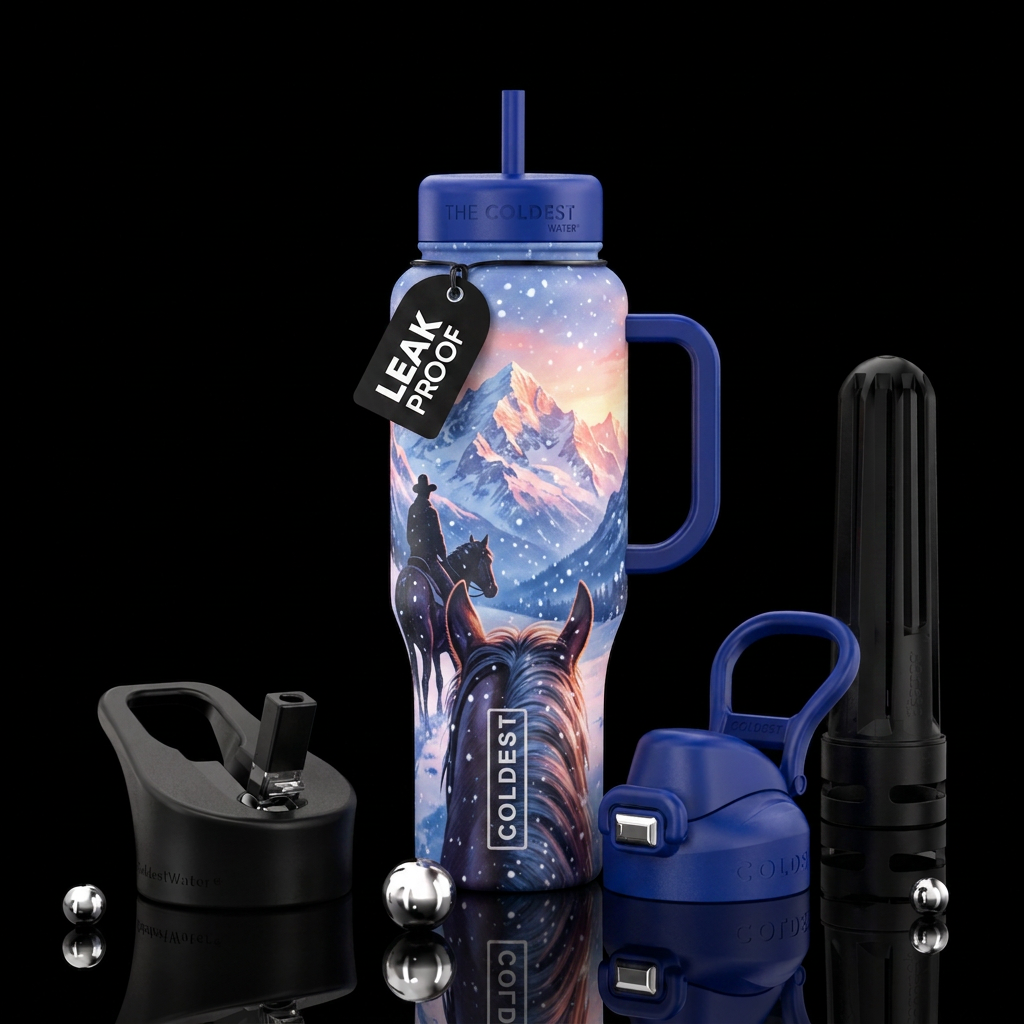 A winter ride water bottle design