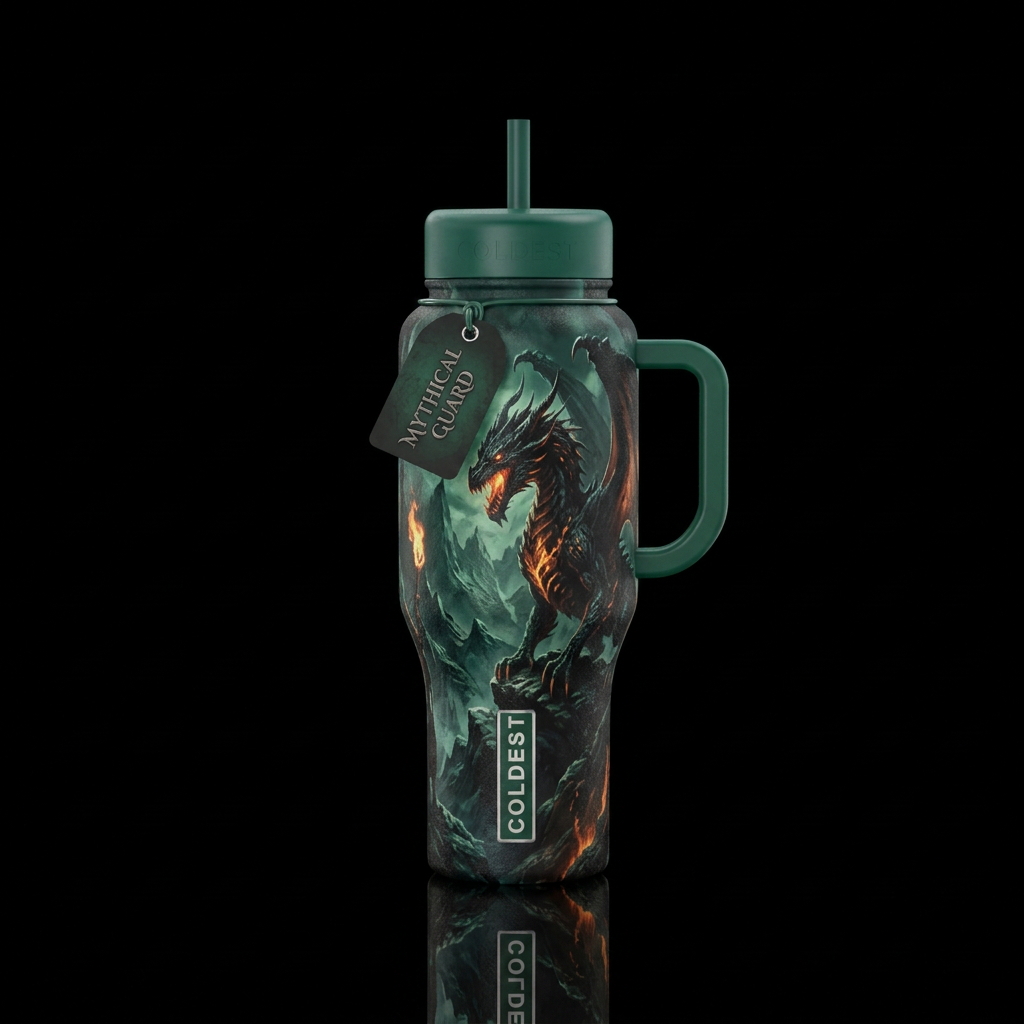 Emerald fire water bottle design