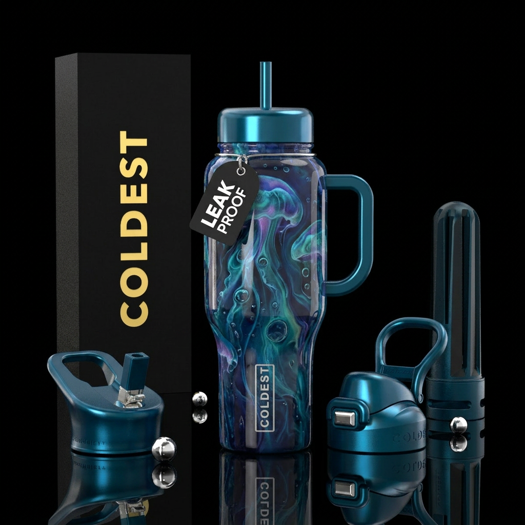 Jellyfish water bottle design