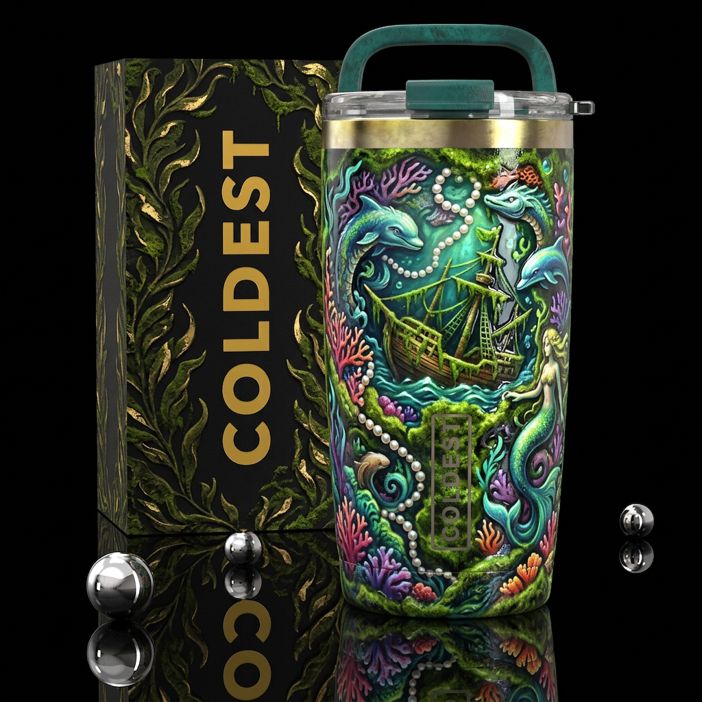 , glossy, trompe-l'œil,beautiferous, glowie, , nau... water bottle design
