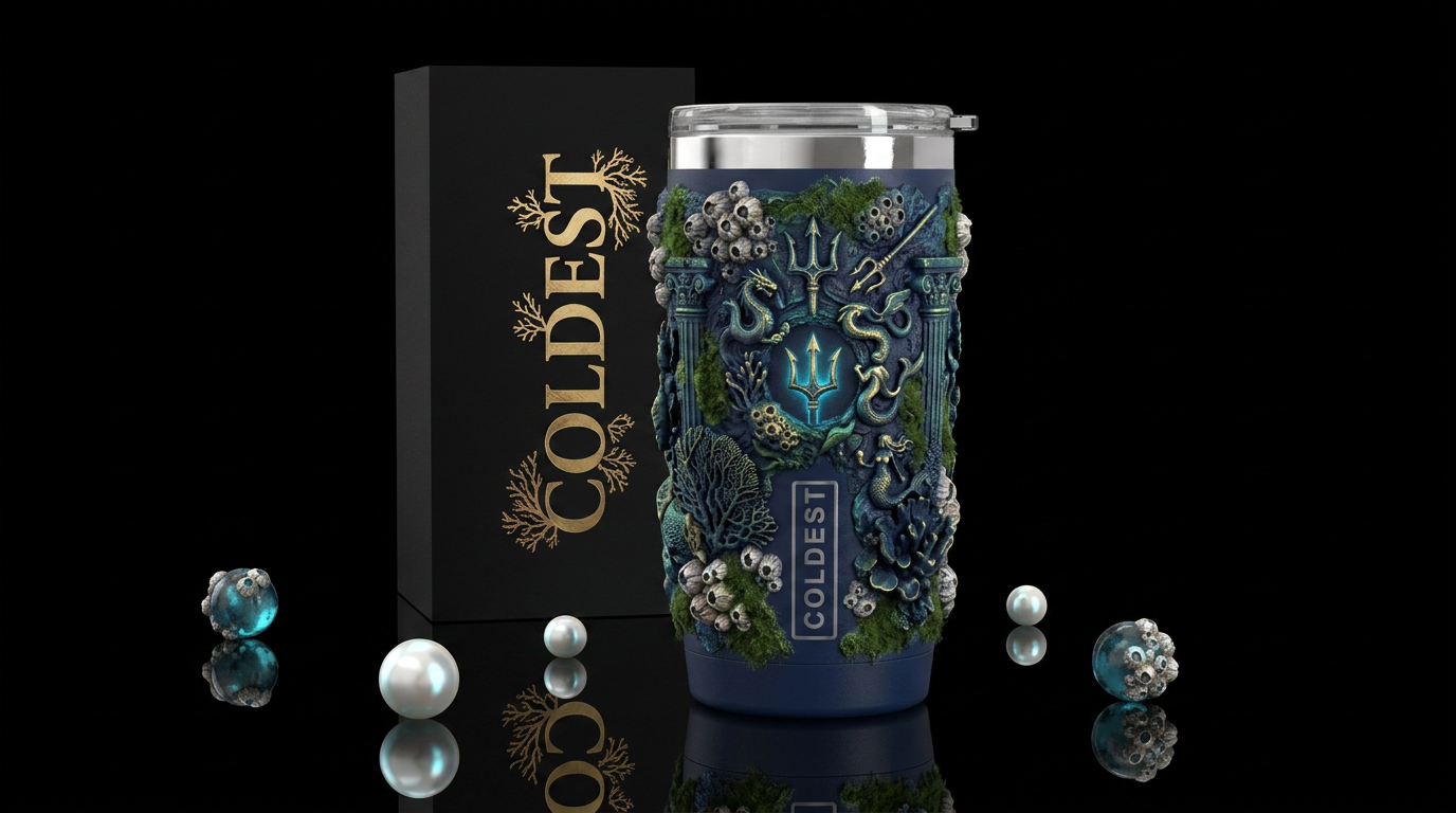 , glossy, trompe-l'œil,beautiferous, glowie, , nau... water bottle design