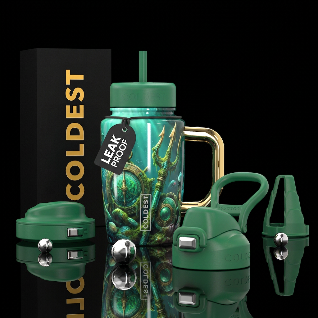 , glossy, trompe-l'œil,beautiferous, glowie, , nau... water bottle design