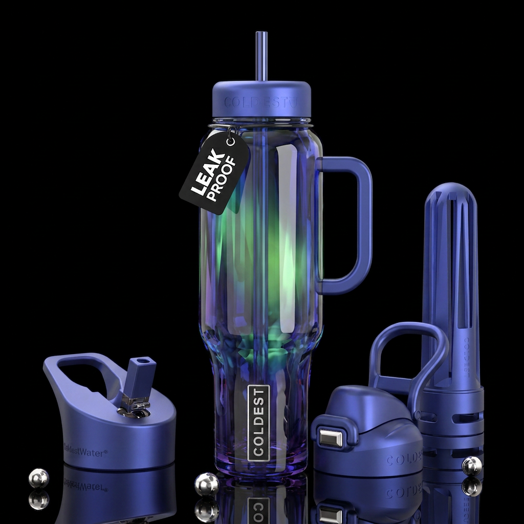 Insane iolite peridot tanzanite fantasy glass like... water bottle design