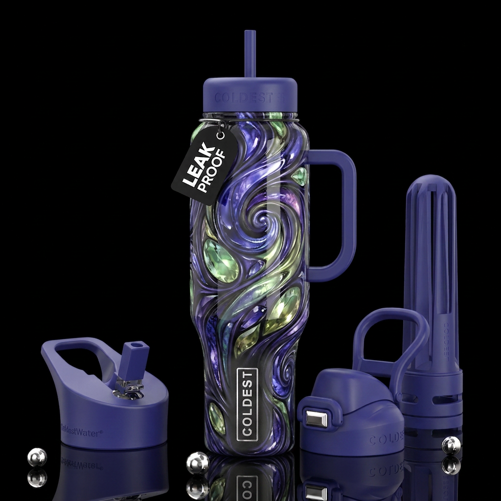 iolite prehnite tanzanite whisking,glossy, trompe-... water bottle design