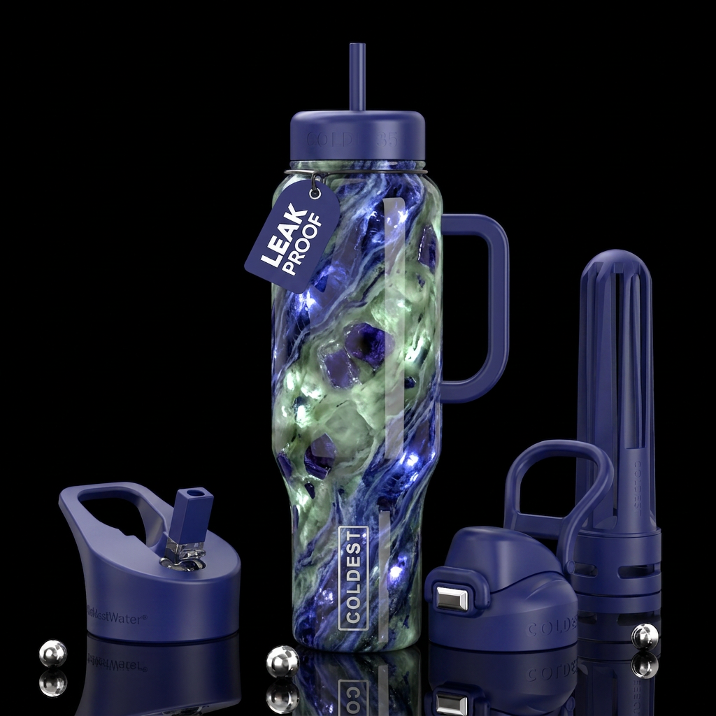 iolite prehnite tanzanite whisking,glossy, trompe-... water bottle design