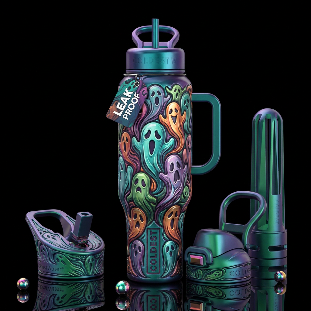 Sigma Ghost Ghost, glossy, trompe-l'œil, beautifer... water bottle design