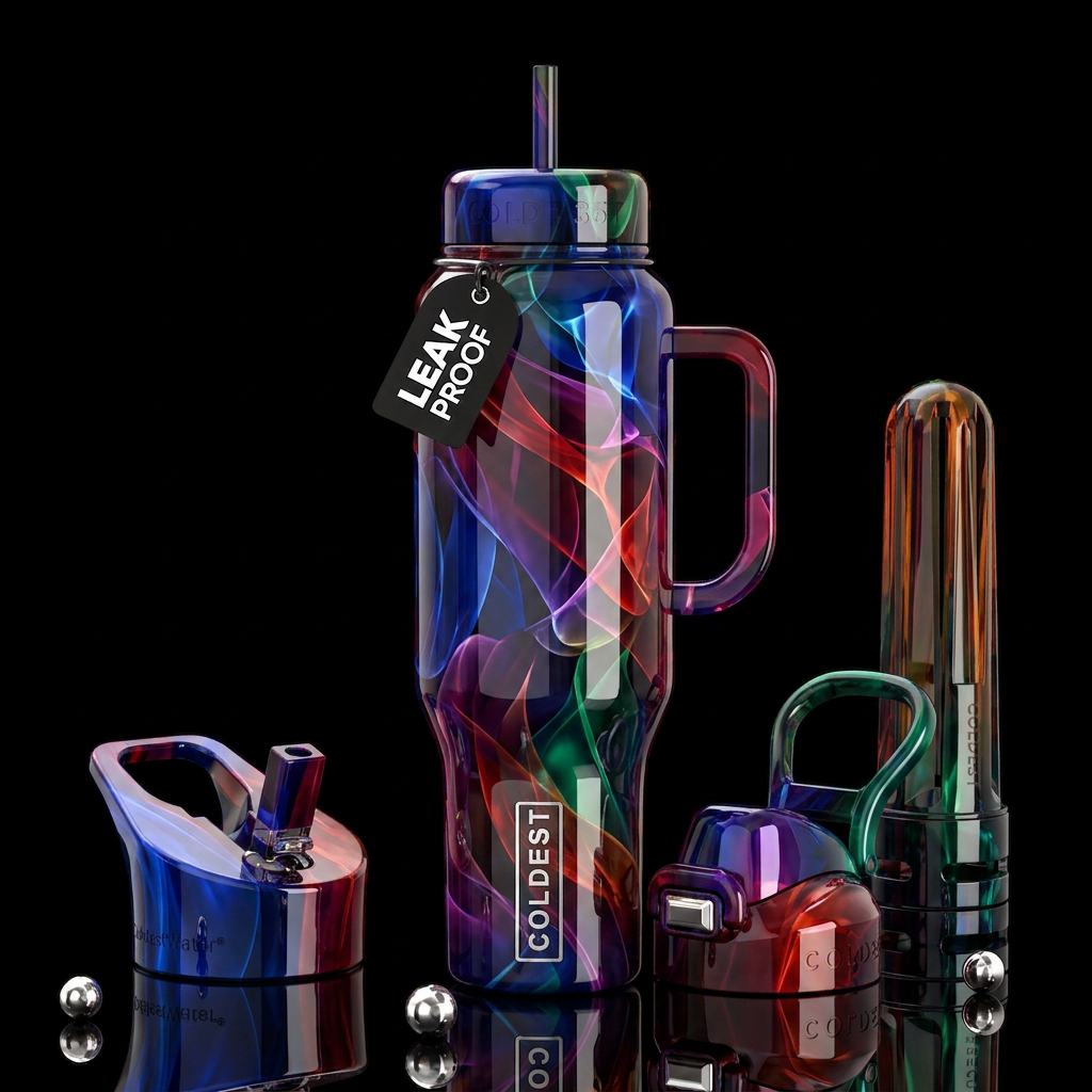 Alpha Ghost Ghost, glossy, trompe-l'œil, beautifer... water bottle design