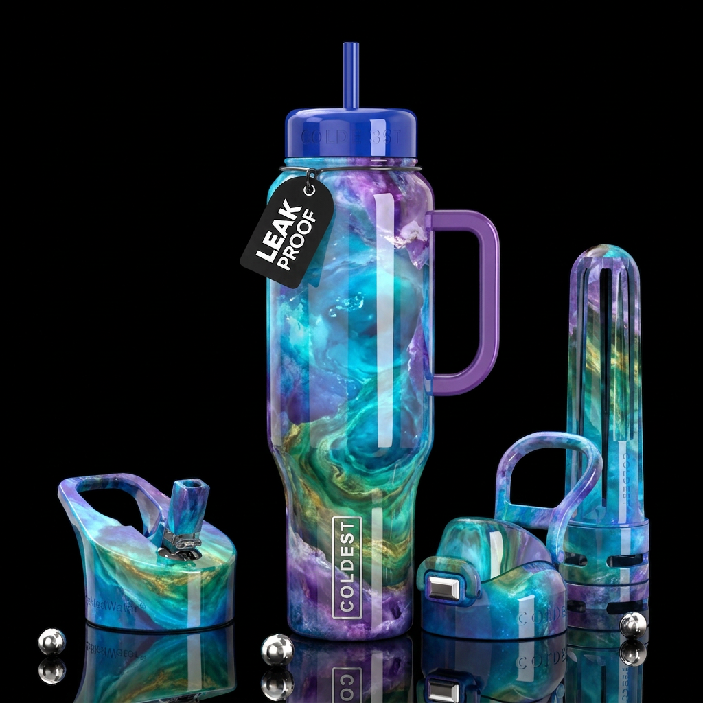 Fuzho water,glossy, trompe-l'œil, beautiferous water bottle design
