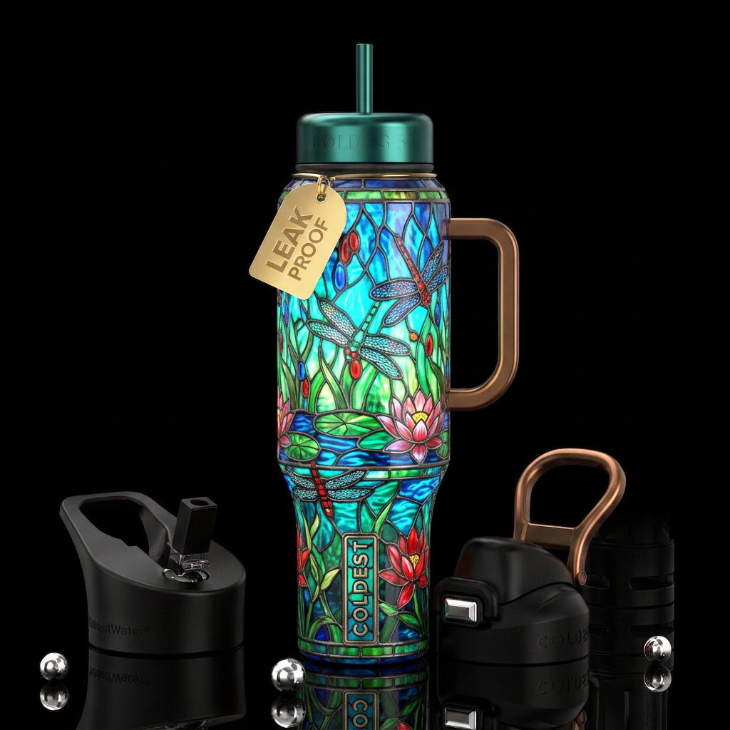 , glossy, trompe-l'œil, beautiferous, , dreamy,neo... water bottle design
