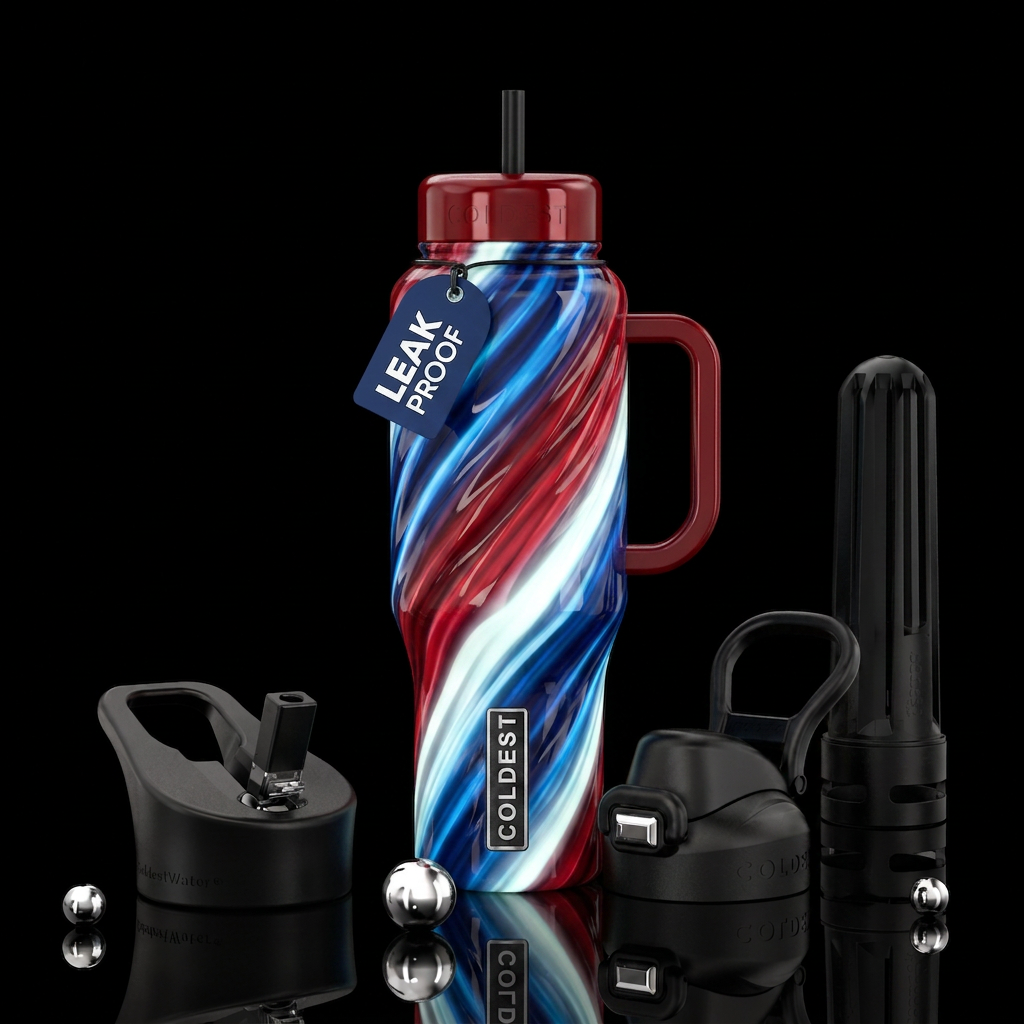 Twisting twisted, glossy, trompe-l'œil, beautifero... water bottle design