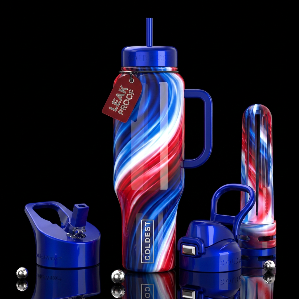 Twisting twisted, glossy, trompe-l'œil, beautifero... water bottle design