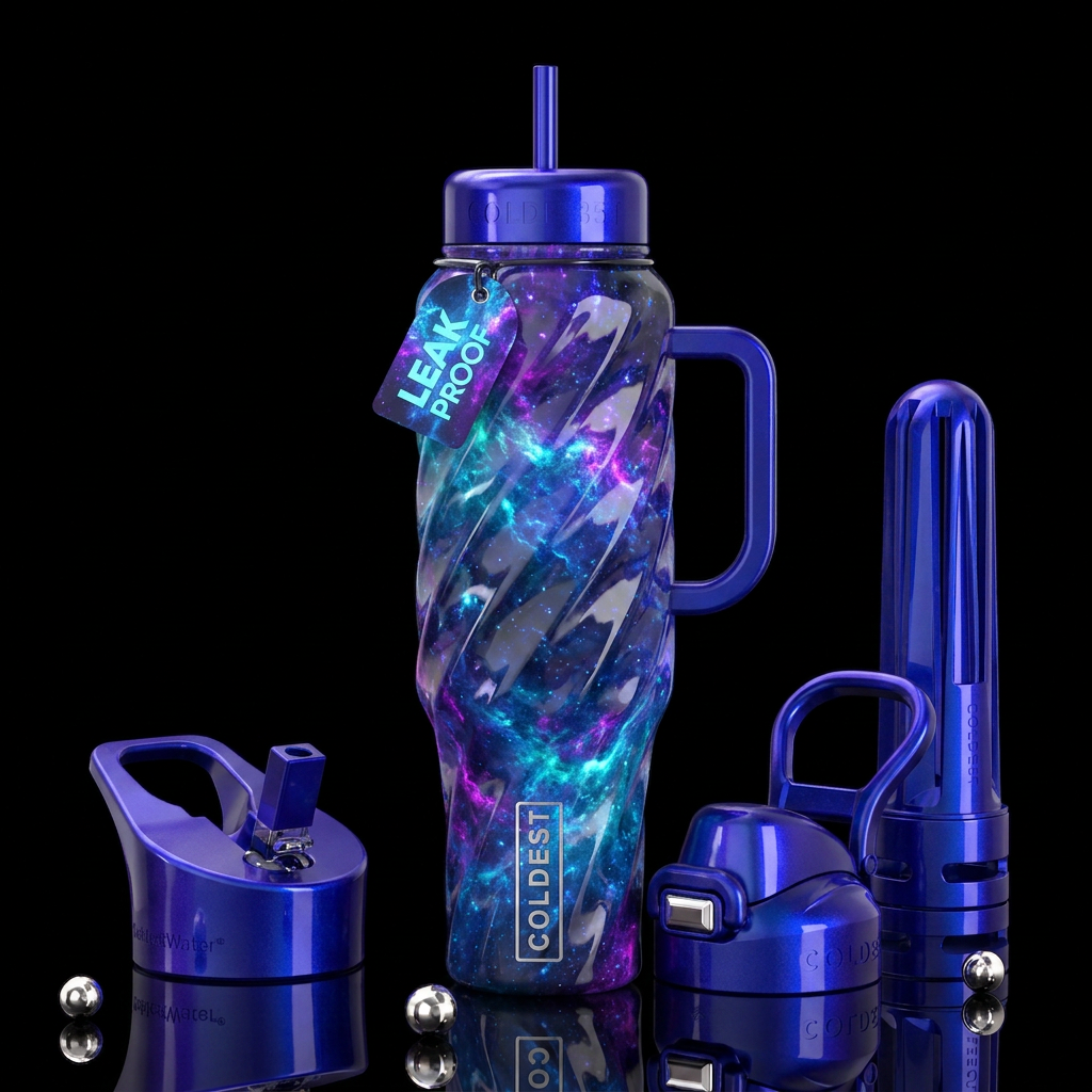 Twisting twisted, glossy, trompe-l'œil, beautifero... water bottle design
